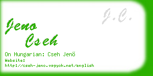 jeno cseh business card